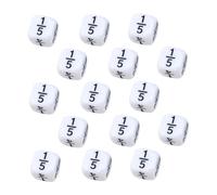 GALPADA 15Pcs Fraction Dice with Round Corners for Kindergarten Educational Math Games Classroom and Home Use Smooth Polished Manipulatives for Interactive Learning