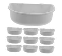 GALPADA 15pcs Hanging Pet Food Bowls for Crate Cage with Nospill Design Removable Easy-clean Feeders for Puppies Cats Rabbits Guinea Pigs Travel-friendly Grey Pet Food Feeder