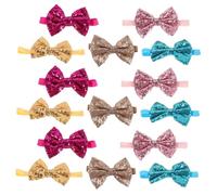 GALPADA 15pcs Headband Sequined Bow Headband Soft Elastic Hair Accessory for Girls Boy Girl Newborn Photo Prop