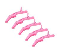 GALPADA 15pcs Pink Alligator Hairdressing Clips Salon Hair Locating Clamps Lightweight Plastic Sectioning Clips for Professional Styling Home Barber Use