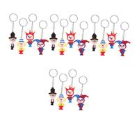 GALPADA 16pcs Cartoon Clown Keyring Funny Figurine Key Chains for Boys and Girls and Adults Clown Keychains for Bags Keys and Backpacks Cute Decorative Accessories
