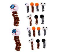 GALPADA 16pcs Halloween Cat Plush Spiral Springs Teething for Kittens Interactive Swatting Hunting Coil with Soft Safe Material