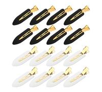 GALPADA 16pcs No Bend Creaseless Hair Barrettes for Women Side Hair Clips Flat Design Without Teeth Elegant Hairpins for Styling and Everyday Use Black Gold Gold