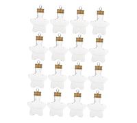 GALPADA 16pcs Star Shaped Christmas Ornament Bottles with Gold Lid Fillable Hanging Containers for Candy Cookies Snacks Versatile Holiday Decor for Tree Fireplace Windowsill