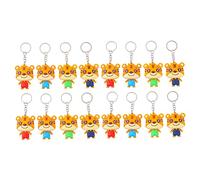 GALPADA 16pcs Tiger Keychain Memorial Locket of The Lid Tiger Keyholder Cartoon Tiger Keyring Tiger Pendants Keyrings Keyring Tiger Charm Chinese Zodiac Keyring PVC