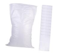 GALPADA 16pcs White Laminated Plastic Sandbags Flood Prevention Heavy Duty Woven Bags for Outdoor Anti-flood and Hurricane Protection