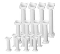 GALPADA 16pcs White Plastic Cake Tier Supports with Multifunctional Versatile Roman Columns for Weddings and Birthday Cake Decoration