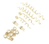 GALPADA 16pcs Zinc Alloy Dreadlocks Rings Hair Braid Hair Extension Decorative for Braiding Locs and Pirate Style