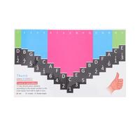 GALPADA 17-tone Multi- Kalimba Sticker for Beginners, Removable Self-adhesive Note Decal for Kalimba Piano Keys with Colour Coding, for Finger Instrument Learning Random Color