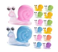 GALPADA 18pcs Glow the Dark Mini Resin Snail Figurines for Fairy Garden Decor Portable Tiny Animal Figures for DIY Terrarium and Bonsai Craft Garden Landscaping Ornaments