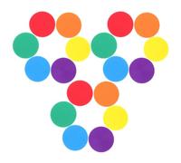 GALPADA 18pcs Inch round Plastic Flat Disc Markers for Soccer Training and Classroom Use, Non-slip Sports Field Equipment Colour Coded Spot Markers, Sturdy and Injury Risk Reducing