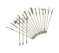 GALPADA 18pcs Miniature Zinc Alloy Ancient Arms Models, Metal Arms Ornaments Set for Cognitive Learning and Home Decoration, Mini Alloy Photo Props for Educational Play