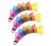 GALPADA 18pcs Plastic Badminton Shuttlecocks Lightweight Safe Training Shuttlecock for Home Indoor Outdoor Use with Portable Barrel Storage