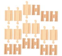 GALPADA 18pcs Wooden Train Track Accessories Compatible Educational Track for Supplies for Smooth Railway Fun