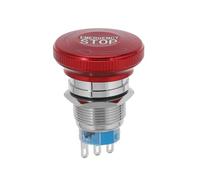 GALPADA 19mm Metal Emergency Stop Switch, Mushroom Head Latching Push Button, 3pin Spdt, Twist Reset, Ip65 Waterproof, for Generator Use and Damp Environments