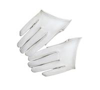 GALPADA 1pair Elegant Half Palm Pu Gloves for Women for Dance and Stage White Wedding Gloves for Church Baptism and Evening Parties Comfortable Fit for Hand