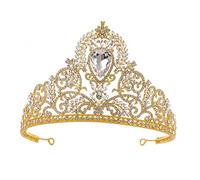 GALPADA 1Pc Baroque Rhinestone Crown for Women Luxurious Bridal Headpiece Elegant Design for Brides Bridesmaids and Special Occasions Retro Style Crown