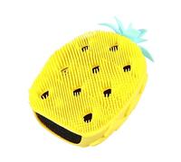 GALPADA 1Pc Cartoon Pineapple Shape Silicone Bath Brush Shower Scrubber for Gentle Exfoliating Massage for All Skin Types Yellow Body Bathing Brush