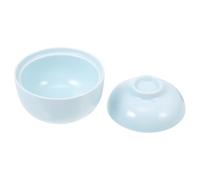 GALPADA 1pc Ceramic Rice Bowl with Lid Smooth Surface Versatile Food Serving Soup Salad Noodle Bowl for Home Kitchen Use