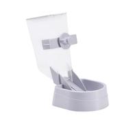 GALPADA 1PC Hanging Pet Bowl Automatic Dog Cat Food Feeder Space Saving Design Gray Easy to Clean Non Tipping Bowl for Convenient Feeding