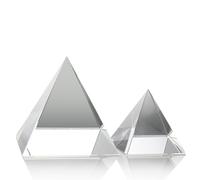 GALPADA 1pc Optical Glass Four-sided Pyramid Prism for Rainbow Refraction Optical Experiments Home Decor Crystal Desk Ornament Physics Teaching Tool