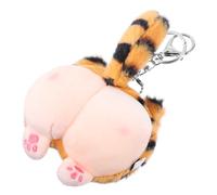 GALPADA 1pc Plush Tiger Butt Keychain Cute Bag Pendant and Eye-catching Key Ornament Lightweight Cartoon Charm for Key Decoration and Personal Style