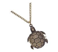 GALPADA 1pc Retro Turtle Design Quartz Pocket Watch Chain for Unisex Vintage Alloy Pocket Watch and Fashionable Accessory for Students and Giving