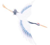 GALPADA 1pcs Crane Patch Embroidered Appliques Sew-on National Style Fashion Polyester Supplement for Shoes Clothes Tailor Shop and Shopping Mall