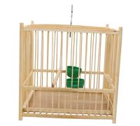 GALPADA 1Set Bamboo Bird Keeping Cage for Indoor and Outdoor Use Durable Parrot Cage with Hanging Hook Bird Feeding Carrier for Budgies and Finches