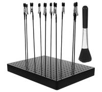 GALPADA 1set Bendable Alligator Clip Sticks Model Painting Stand Base with Cleaning Brush for Airbrush Hobby Model Parts Drying and DIY Photo Memo Holder