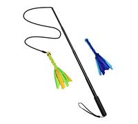GALPADA 1set Extendable Flirt Pole for Dogs Interactive Teaser Stick Elastic Cord Lightweight Training Toy for Physical Mental Exercise Great for Dog Communication