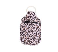 GALPADA 1set Neoprene Hand Bottle Holder Alcohol Bottle Cover Key Chain Portable Lip Balm and Toiletry Carrier for Travel Gym and Daily Use Leopard Pattern
