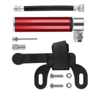 GALPADA 1Set Portable Mini Bike Inflator Manual Aluminum Alloy Cycling Pump for Road Mountain Bikes Compact and Durable Air Tyre Inflator Black Red
