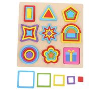 GALPADA 1Set Rainbow Building Blocks Educational Geometric Shape Puzzle for Teaching Aid for Hand Eye Coordination and Creative Thinking Safe and Montessori