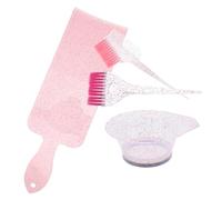GALPADA 1Set Shimmering Hair Dye Brush and Bowl Set Professional Hair Coloring Kit Comfortable Grip for Easy Mixing for Beginners Stylish Hair Tinting Tools
