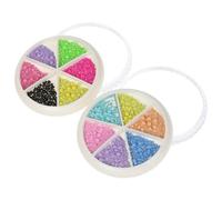 GALPADA 2 Boxes Tiny Nail Charms Manicure Supplies Assorted Color Steel Resin Pretty Decorations Easy to Use No Deformation for Everyday Using and DIY Nail Decorations