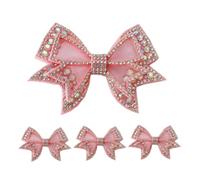 GALPADA 2 Pair Detachable Rhinestone Bowknot Shoe Clips DIY Net Yarn Crystal Buckle Decorations for Women Wedding Party High Heels Accessories