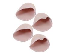 GALPADA 2 Pairs Ballet Dance Toe Pads for Pointe Shoes and High Heels, Knitted Fabric with Sebs Material, Double Layer Design for Cushioning and Reducing Foot Fatigue, Beige Foot Covers