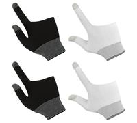 GALPADA 2 Pairs Gamer Gloves Finger Gaming for Phone Game, Nylon Graphene | Touchscreen Compatible, Portable Non Skid Comfort, Two Pair Set for Mobile Gaming and Phone Play