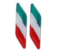 GALPADA 2 Pairs Italian Flag Car Decal Aluminum Alloy Vehicle Badge Sticker for Cars Trucks Epoxy Finish Easy Adhesive Application Stylish Italian Pride Exterior Decor
