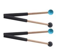 GALPADA 2 Pairs of Marimba Mallets with Wooden Handle and Rubber Head, Smooth Surface Percussion Drum Mallets for Tongue Drum and Marimba, Practical to Use for Beginners and Professionals