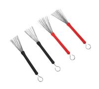 GALPADA 2 Pairs Retractable Wire Drumsticks Brushes with Handle Metal Wire Brush for Jazz Drumming Practice Lightweight Percussion Accessories Portable Dual Color for Musicians