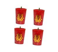 GALPADA 2 Pairs Scale Double Happiness Candle Decor for Dollhouse Wedding Anniversary Ornament Realistic Non Lighting Miniature Candle Model Festive Bedroom and DIY Mini House Accessory