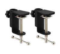 GALPADA 2 PCS Adjustable Metal Microphone Mount Clamp Heavy-duty Desk Mic Suspension Holder with Non-slip Base for Home Studio Broadcasting and Stage Use
