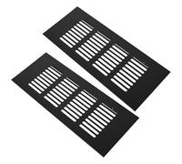 GALPADA 2 Pcs Air Vent Covers Aluminium Alloy Rectangular Louvered Grille with Breathable Structure and Included Hardware for Wardrobe and Shoes Cabinet Use in Home Decor and Bathroom
