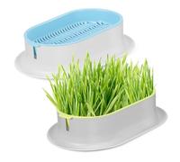 GALPADA 2 Pcs Creative Hydroponic Cat Grass Planter Box Stylish Soilless Indoor Cat Grass Growers for Healthy Natural Snacks Easy to Use Modern Design