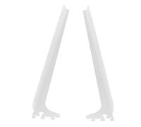 GALPADA 2 Pcs Heavy Duty Clothes Rod Brackets White Shelf Support Brackets Cold Rolled Steel Pegboard Mounted Closet Rod Supports for Bedroom Bathroom Garage Organization