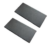 GALPADA 2 Pcs Insulated Black Sushi Display Plates Multipurpose Serving Platters for Sushi Sashimi Desserts and Steaks Heat Resistant Food Presentation