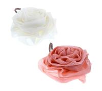 GALPADA 2 Pcs Mesh Bath Pouf Shower Flower Ball Set with Pink and Milk White Colors, Soft Mesh Bath Scrubber for Gentle Exfoliation and Daily Cleansing, Suitable for Women