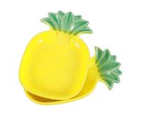 GALPADA 2 Pcs Pineapple Shaped Ceramic Pet Bowls for Hamsters and Rabbits Small Non-tip Feeding Dishes with Firm Base Compact and Decorative Animal Feeder Bowls for Small Pets